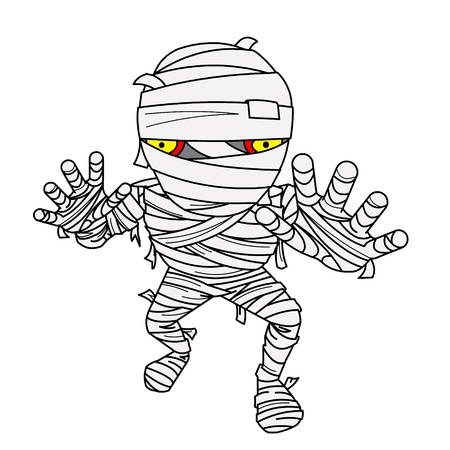 Halloween Mummy comic with bandage.の写真素材