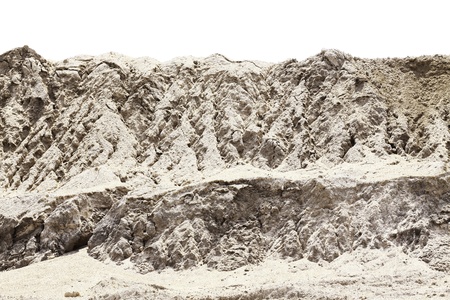 Sand pile at construction site under sunlightの写真素材