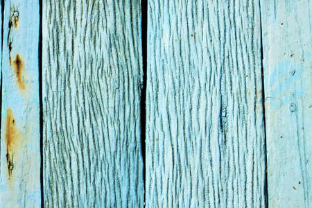 Surface of old wood Paint over with color blueの写真素材