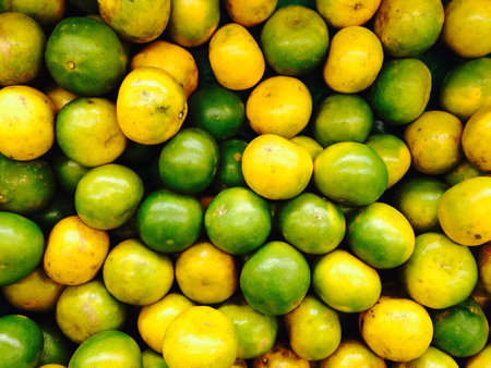 Pile of fresh mandarin orangesの素材