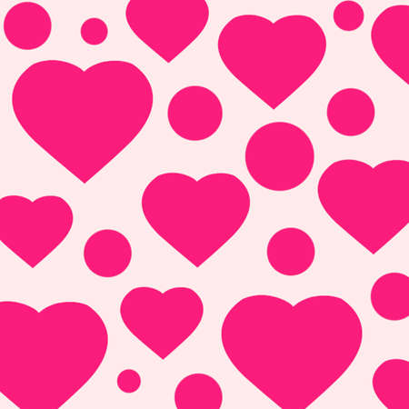 Pattern with pink heartsの写真素材