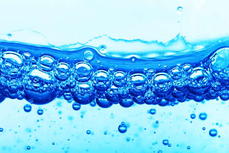 Macro of Water bubbles in the battleの写真素材
