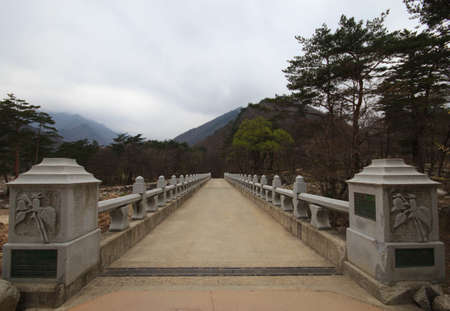 The stone bridge in seoraksanの写真素材