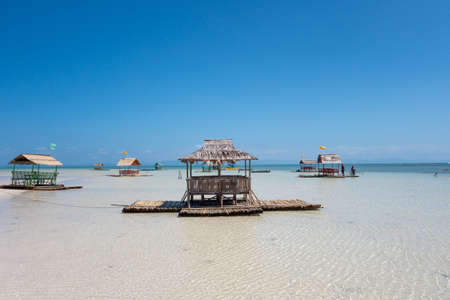 Floating huts in the philippinesの写真素材