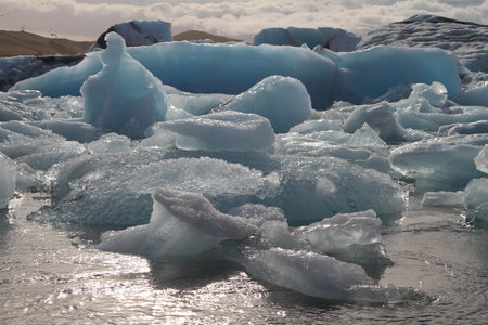 Icebergs in Icelands Joekulsarlon lake 1