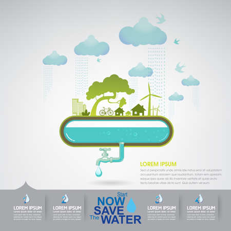 Save Waterのイラスト素材