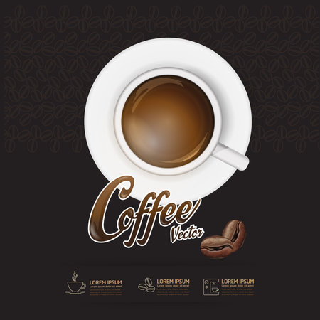 Coffee Bean Vector Templateのイラスト素材
