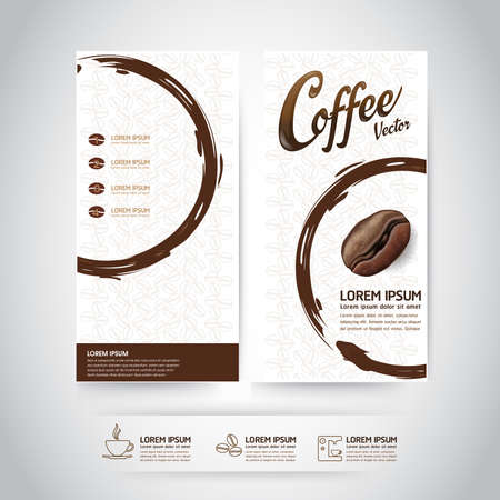 Coffee Bean Vector Templateのイラスト素材