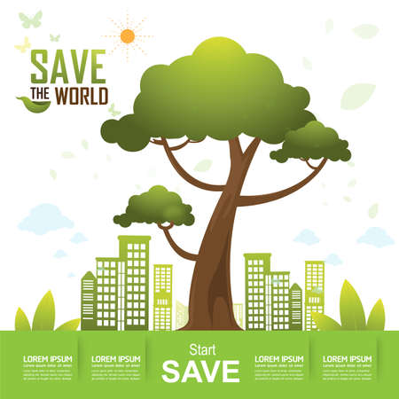 Save the World Concept Start Savingのイラスト素材