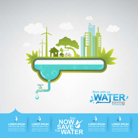 Save The Water Vectorのイラスト素材