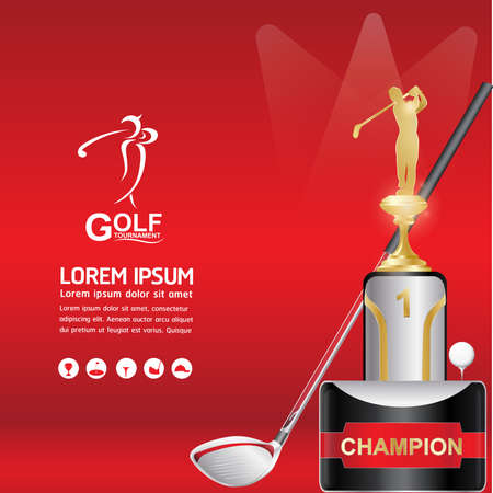 Golf Tournament World Vector Conceptのイラスト素材