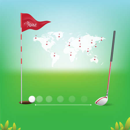 Golf Tournament Worldのイラスト素材