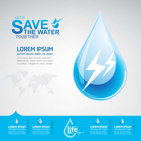 Save The Water Conceptのイラスト素材