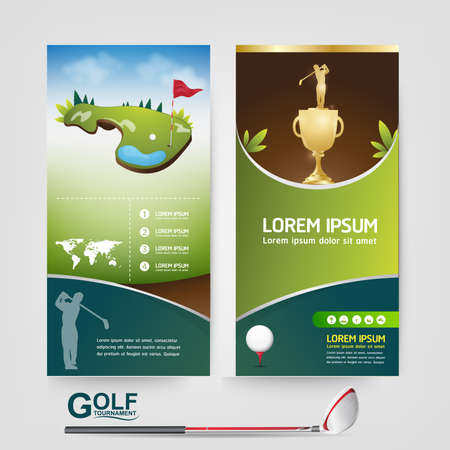 Golf Ball Vector Concept Golf Tournament Worldのイラスト素材