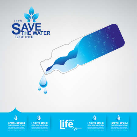 Save The Water Vectorのイラスト素材