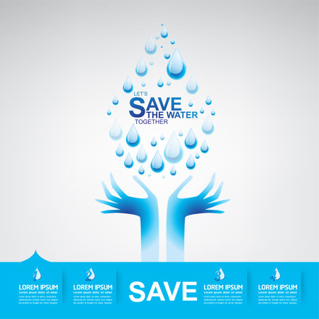 Save The Water Vectorのイラスト素材