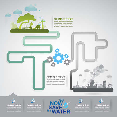 Save The Water Vectorのイラスト素材