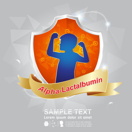 Kids Omega Calcium and Vitamin - Concept  Gold Kidsのイラスト素材