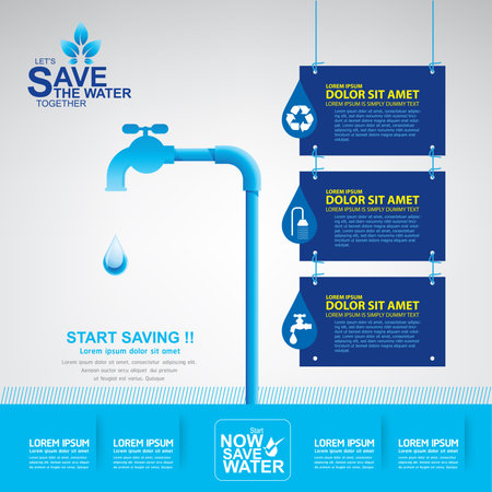 Save Water Dayのイラスト素材