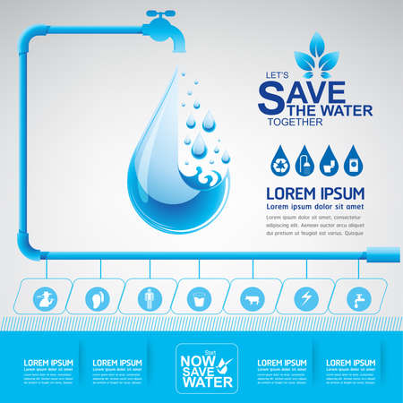 Save Water Dayのイラスト素材
