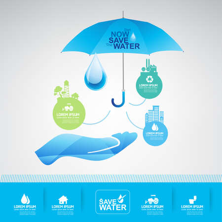save water vector concept ecologyのイラスト素材