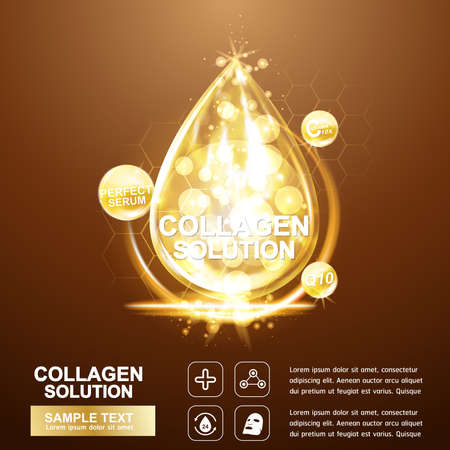 Collagen Serum Concept Skin Careのイラスト素材