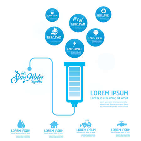 Save Water Vectorのイラスト素材