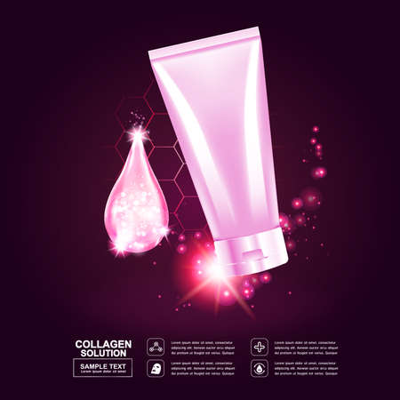 Collagen Serum Concept Skin Careのイラスト素材