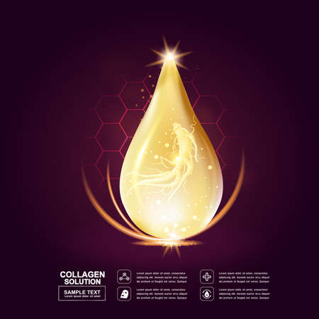 Collagen Serum Concept Skin Careのイラスト素材