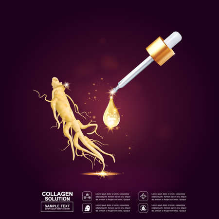 Collagen Serum Concept Skin Careのイラスト素材