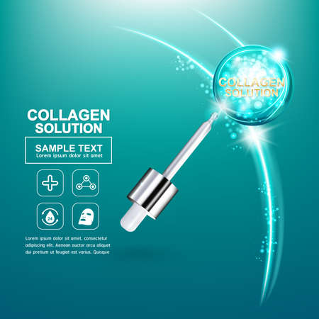 Collagen Serum Concept Skin Careのイラスト素材