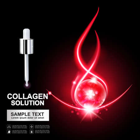 Collagen Serum Concept Skin Careのイラスト素材