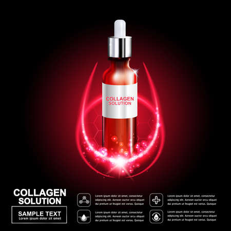 Collagen Serum Concept Skin Careのイラスト素材