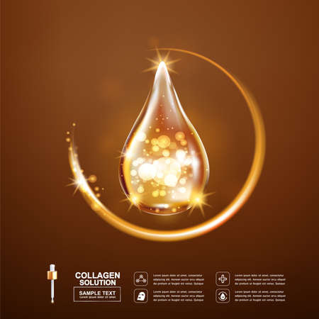 Collagen Serum Concept Skin Careのイラスト素材
