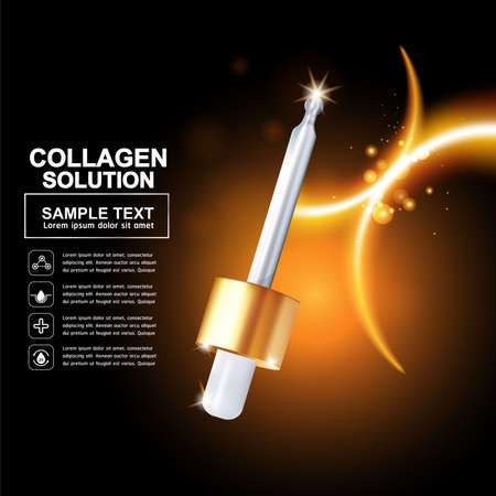 Collagen Serum Concept Skin Careのイラスト素材
