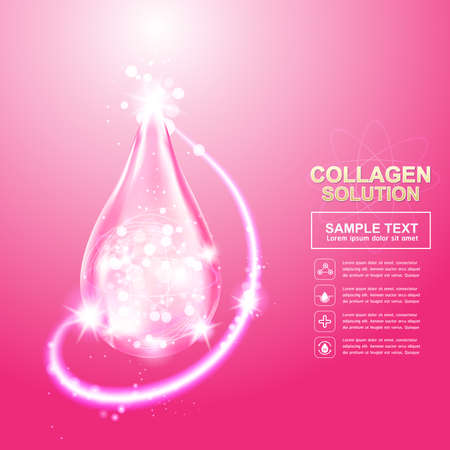 Collagen Serum Template, Concept Skin Careのイラスト素材