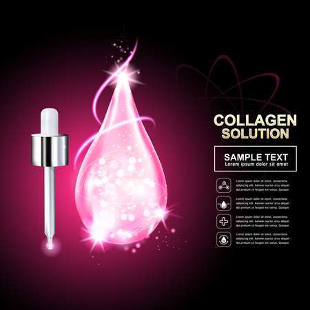 Collagen Serum Template, Concept Skin Careのイラスト素材