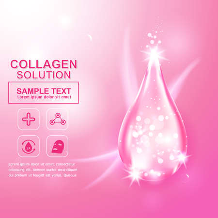 Collagen Serum Template, Concept Skin Careのイラスト素材