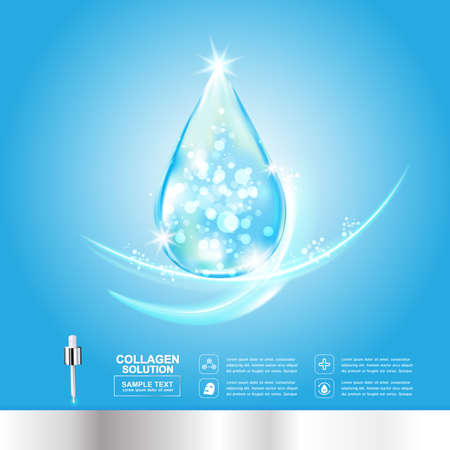 Collagen Serum Template, Concept Skin Careのイラスト素材
