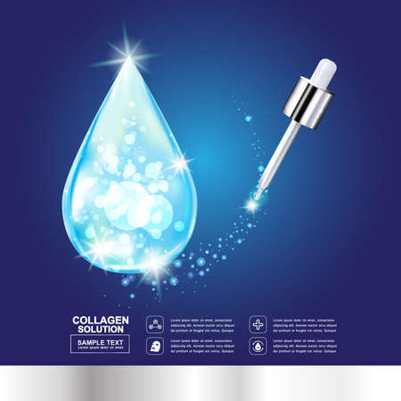 Collagen Serum Template, Concept Skin Careのイラスト素材