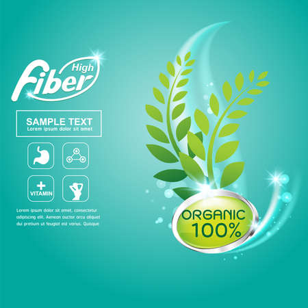 Fiber in Foods Concept Label Vectorのイラスト素材