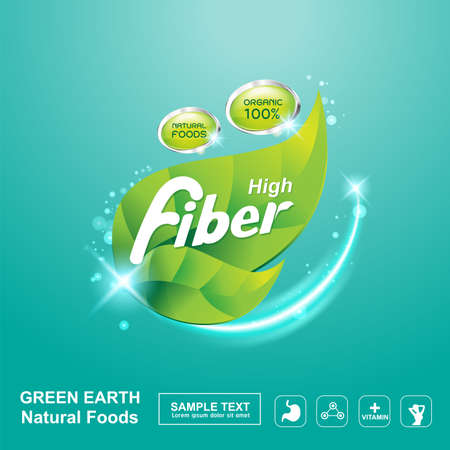 Fiber in Foods Concept Label Vectorのイラスト素材