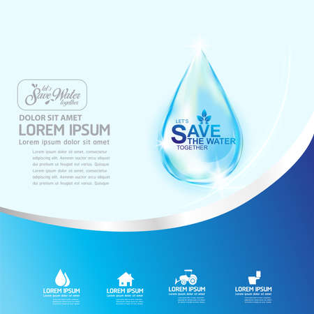 Save Water Vector Concept Save Lifeのイラスト素材
