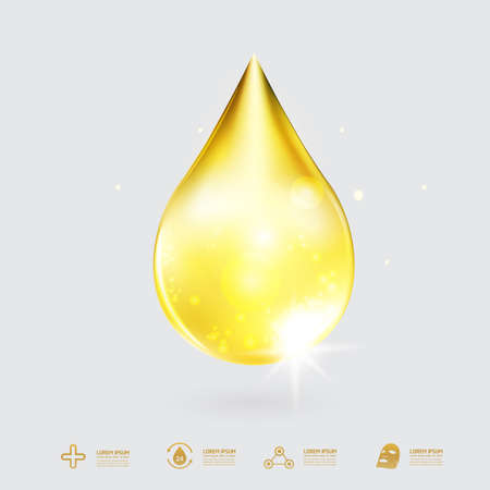 Collagen Serum and Vitamin Beauty Concept Skin Care Cosmetic.のイラスト素材