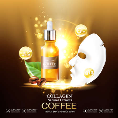 Collagen and Vitamin for Skin Concept, vector illustration.のイラスト素材