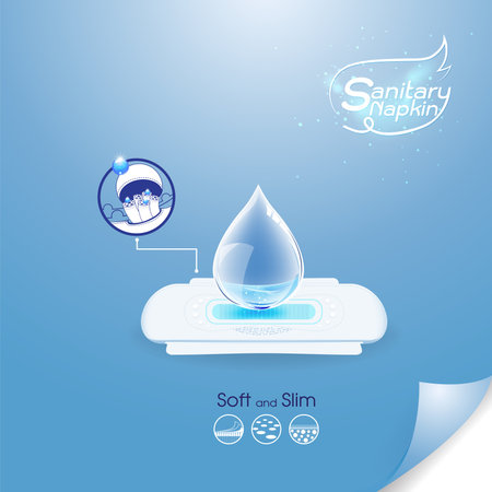 Sanitary Napkin Vector Backgroundのイラスト素材