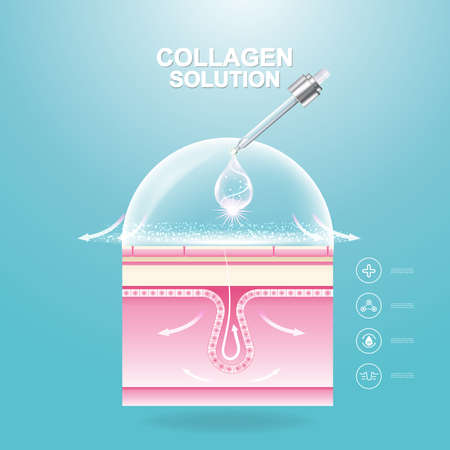 Skin Protection and Vitamin Repair Skin.のイラスト素材