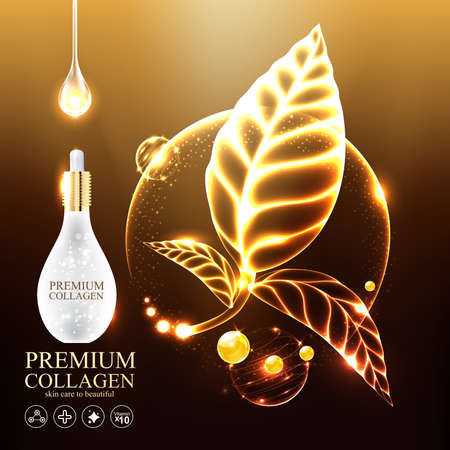 Collagen and Vitamin for Skin Concept Vector illustration.のイラスト素材