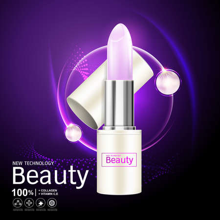 lipstick Vector  Background Cosmetic concept.のイラスト素材