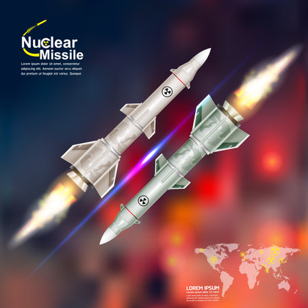 Nuclear Missile Vector Concept Weapons of World War.のイラスト素材